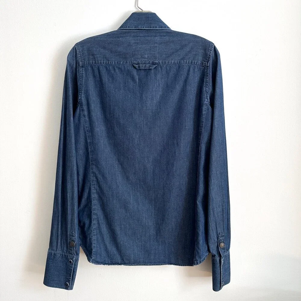 Vintage Rare Henri Lloyd Denim Blue 100% cotton logo signature made Portugal - M - Picture 4 of 9